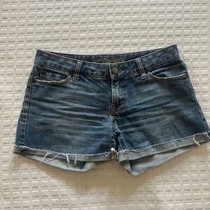 American Eagle Outfitters Women's Distressed Blue Jean Shorts